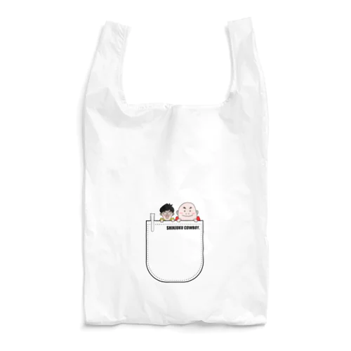 新宿カウボーイ『ポケットからひょこっと顔出し』 Reusable Bag