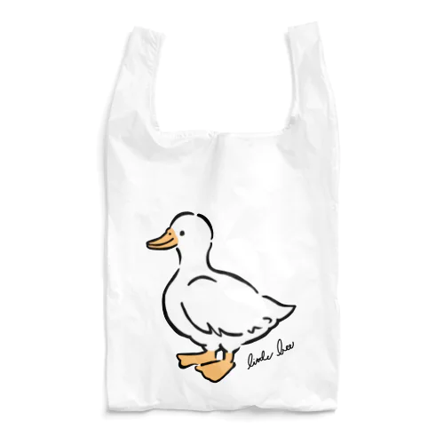 あひる（大）（線の色 黒） Reusable Bag