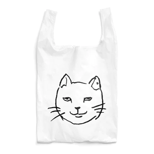 ニヒルな白猫  Reusable Bag