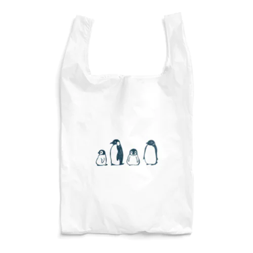 ぺんぎんのおやこ（線画） Reusable Bag