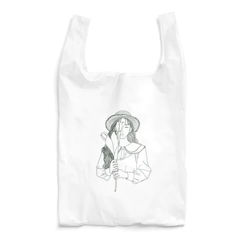 春と女の子 Reusable Bag