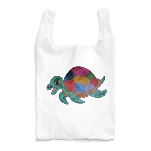 派手なウミガメ Reusable Bag