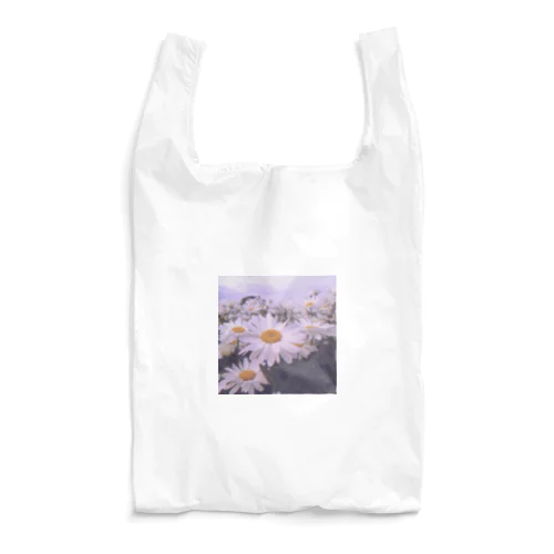 White flowers 白いお花 Reusable Bag