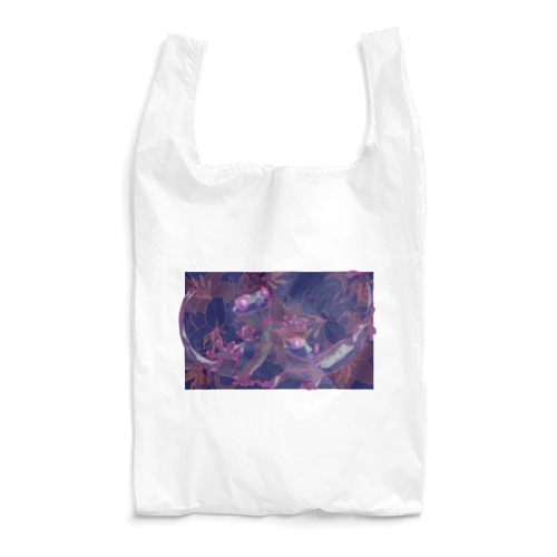 カサブランカとクレステッドゲッコー(パープル) Reusable Bag