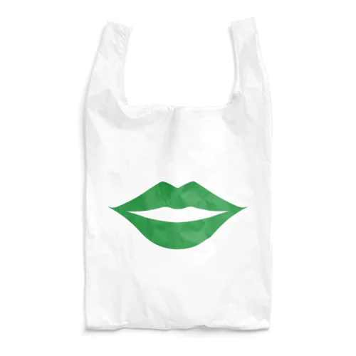 セクシーな唇(グリーン) Reusable Bag