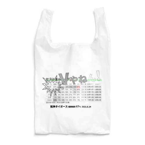 優勝確率2021 阪神 67%記念 Reusable Bag