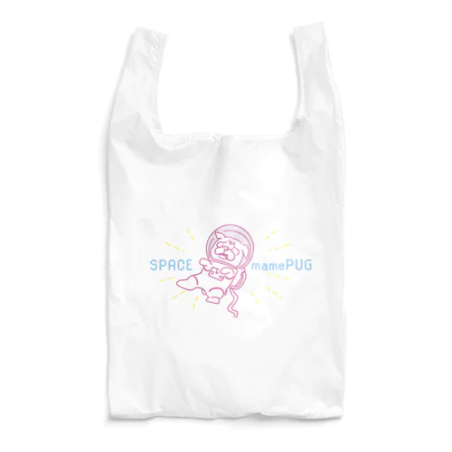 宇宙に漂うパグ Reusable Bag