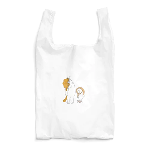 ネコとメンフクロウ Reusable Bag