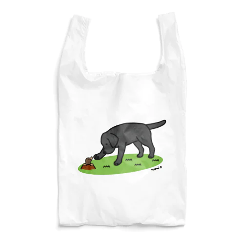 ブラックラブラドールともぐら Reusable Bag