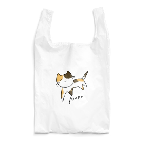 右前足が突き刺さるNeko-色淡大- Reusable Bag