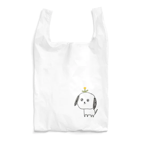 黄色い花と犬くん Reusable Bag