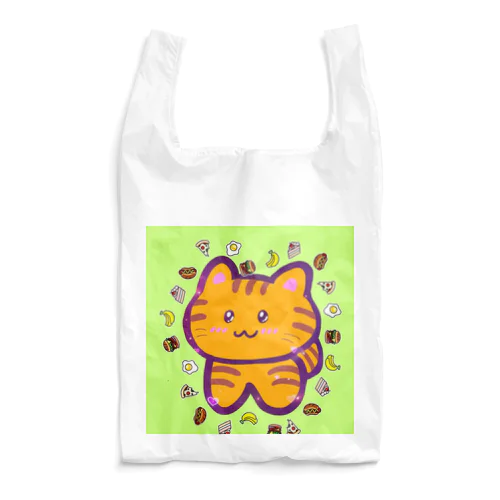 食べ物好き好きにゃんこ Reusable Bag