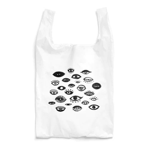 千の瞳（The Observer Is the Observed） - 黒 Reusable Bag