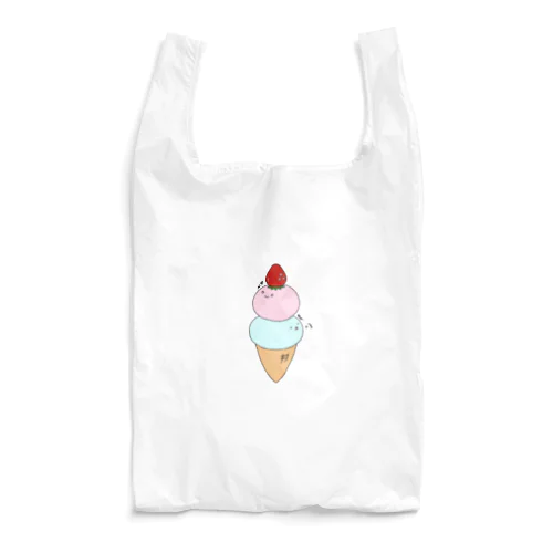 ふたごあいすぅ(文字あり) Reusable Bag