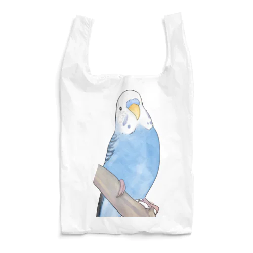 セキセイインコちゃんと止まり木【まめるりはことり】 Reusable Bag