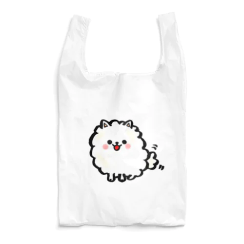 白いポメラニアン Reusable Bag