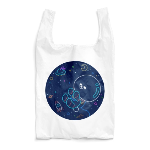 宇宙遊泳ビション・紺 Reusable Bag