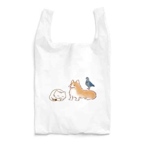 幸せの動物のバッグ Reusable Bag