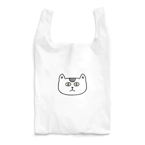 目力で生きるハチワレに憧れた猫 Reusable Bag