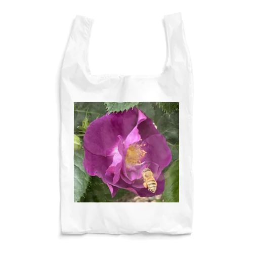 紫の薔薇とミツバチ① Reusable Bag
