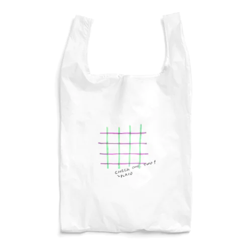 check one two!（紫×緑） Reusable Bag
