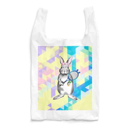 うさリンピック代表選手 モック(テニス)背景ありver. Reusable Bag