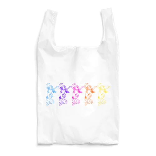 歌川国芳　踊る猫又　ネオンカラー版 Reusable Bag
