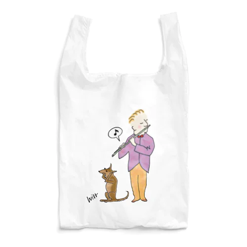wibb-笛吹きと犬 Reusable Bag