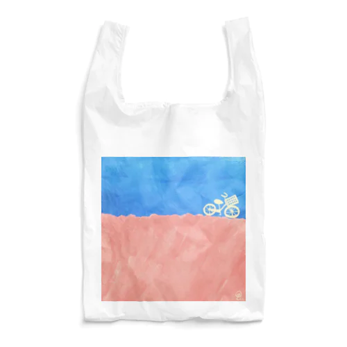 土手<自転車・ピンク> Reusable Bag