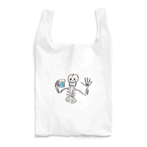 よいどれがいこつと水色の液体 Reusable Bag