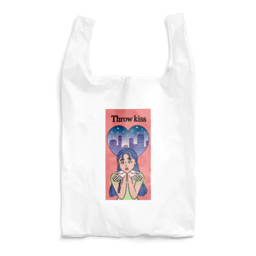 投げキッスの女の子 Reusable Bag