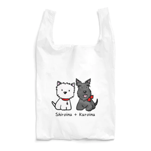 しろいぬルッチー＋くろいぬリア Reusable Bag