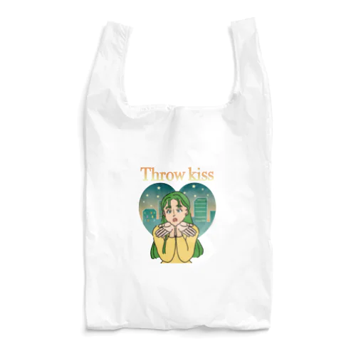 投げキッス女の子 Reusable Bag