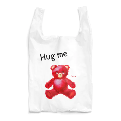 【Hug me】（赤くま） エコバッグ