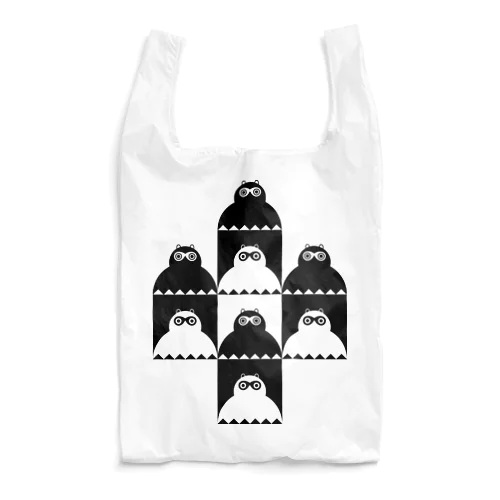 重ねたぬきケーキ黒 Reusable Bag