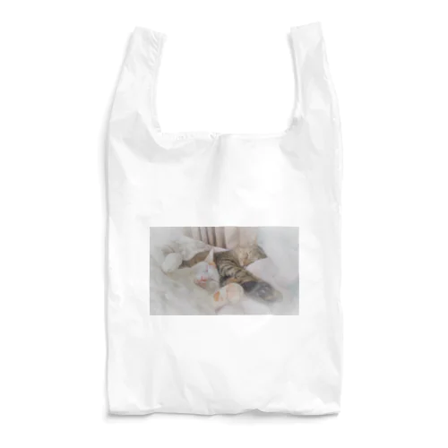 にゃんともおねむ　しろ＆たび Reusable Bag