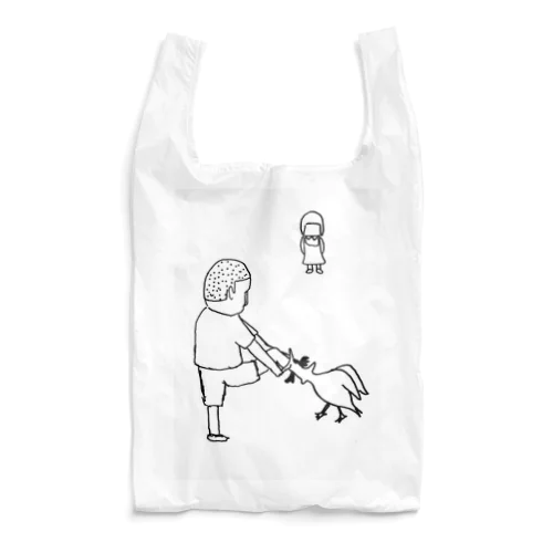 とりあえずにわとりを履いてみたんだ Reusable Bag