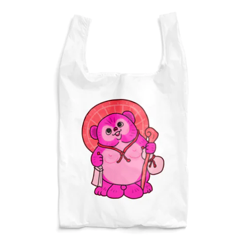 たぬきの置物（ピンク） Reusable Bag