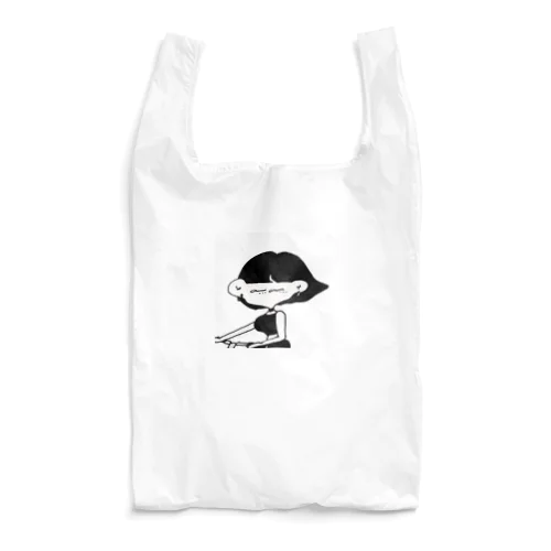 風切る黒まつげちゃん Reusable Bag