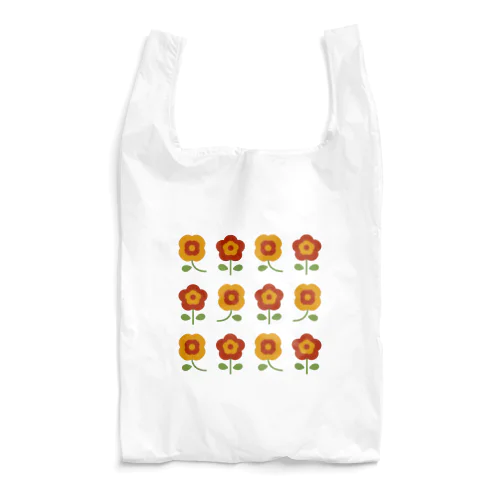 レトロ フラワー アカ Reusable Bag