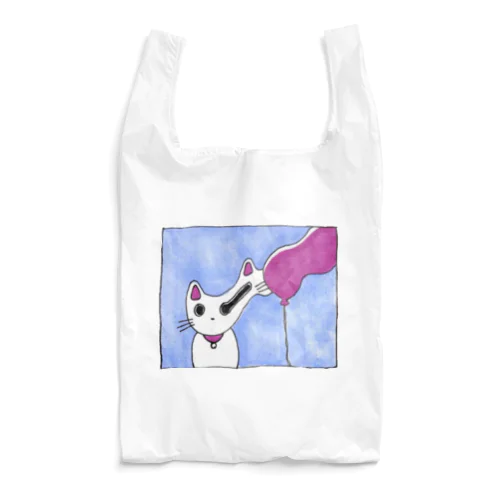 猫と風船 Reusable Bag