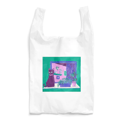 窓辺の黒猫 Reusable Bag