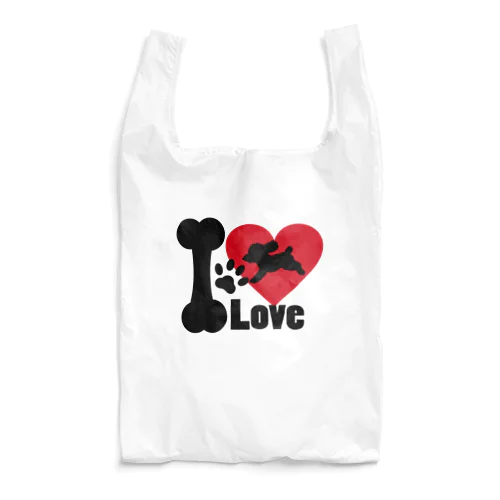 I Loveプードルエコバッグ Reusable Bag