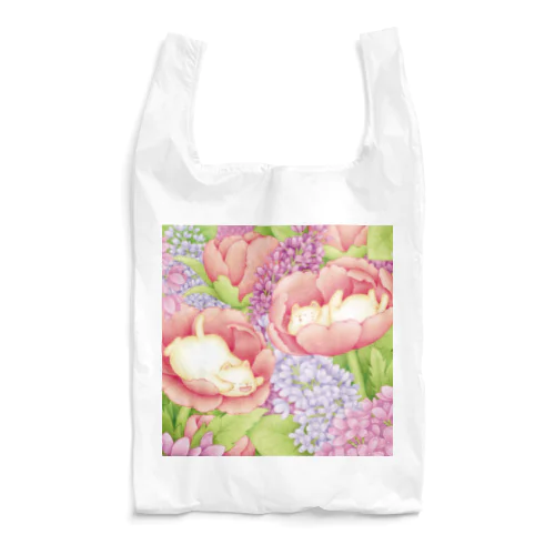 もちもちねことお花畑 Reusable Bag