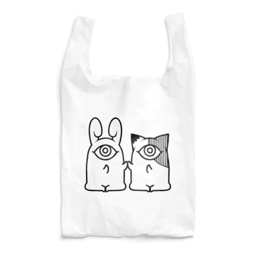 呪いたい三毛猫と兎 Reusable Bag