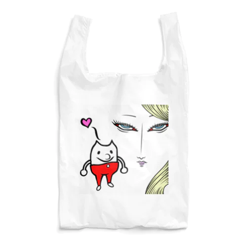 猫と美女 Reusable Bag