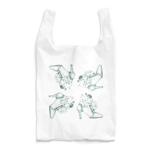 ネコと文鳥mono Reusable Bag