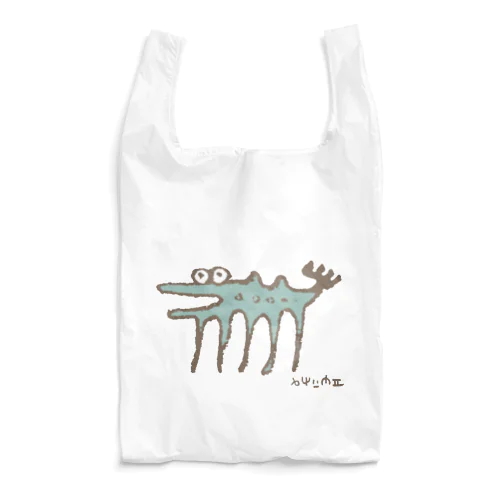 伝説の謎の変な生物。茶×青 Reusable Bag