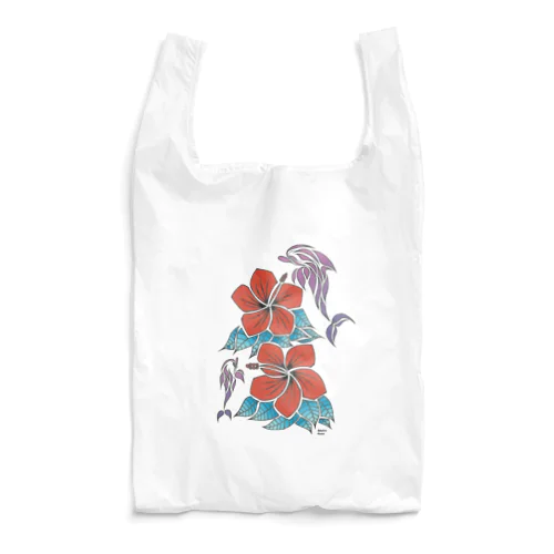 hibiscus & dolphins エコバッグ