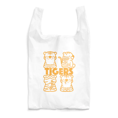 タイガー4匹 Reusable Bag